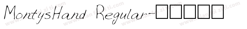 MontysHand Regular字体转换